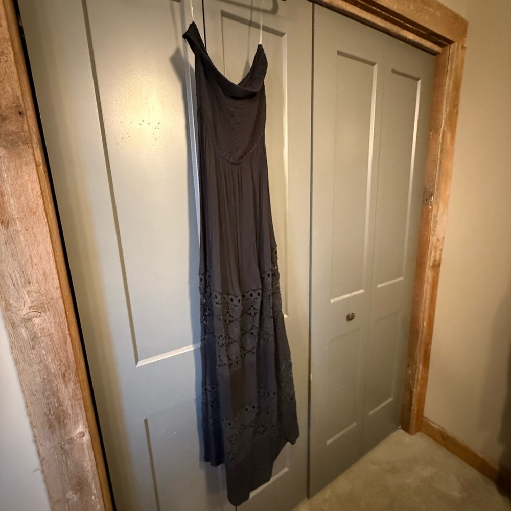 Black Strapless Maxi Dress